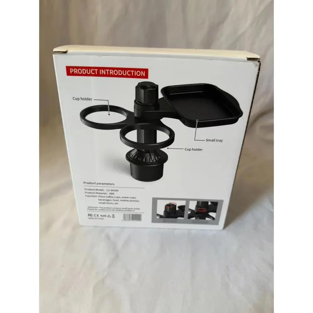 Automotive Cup Holder Expander Multi-Purpose Car Tray Drink Mount Open Box